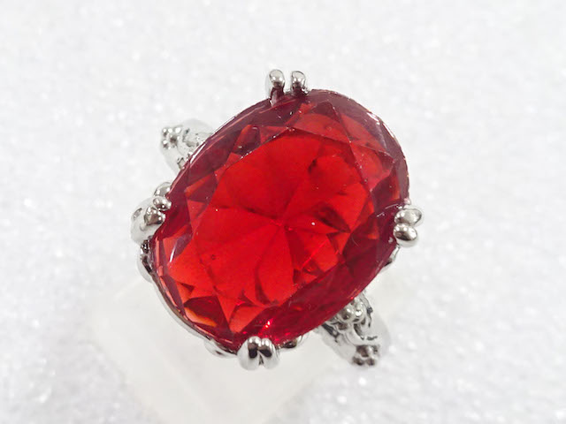 JAPANESE KIMONO / ANTIQUE COLORED STONE RING (SIZE 18.5)